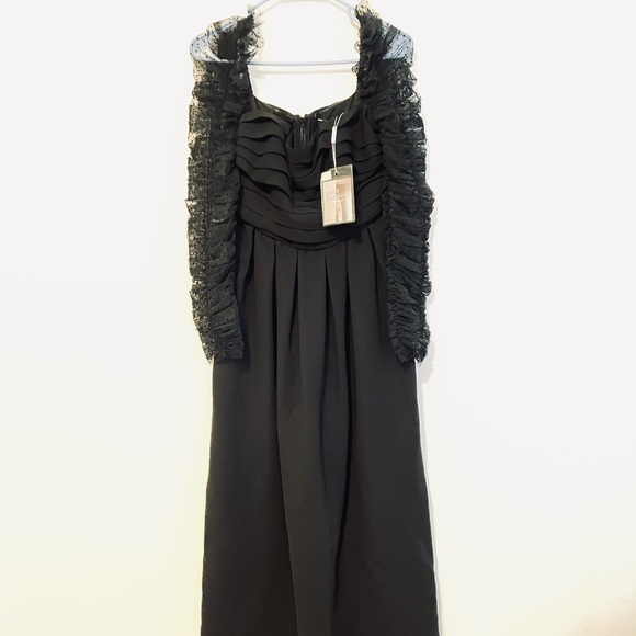 SELF-PORTRAIT Crepe Dot Mesh Midi Dress size 8 - Picture 13 of 14